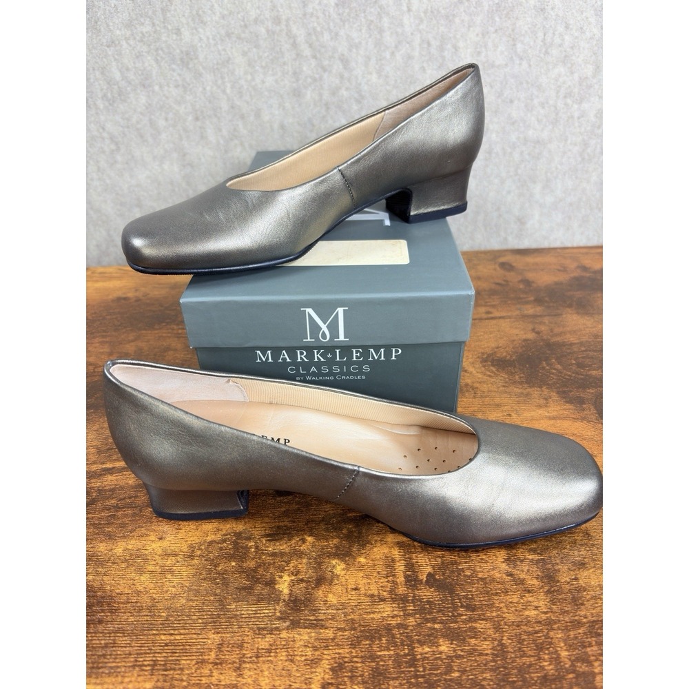 Women's Mark Lemp Classics Walking Cradles Callie Pumps Pewter 6.5 B SR-582